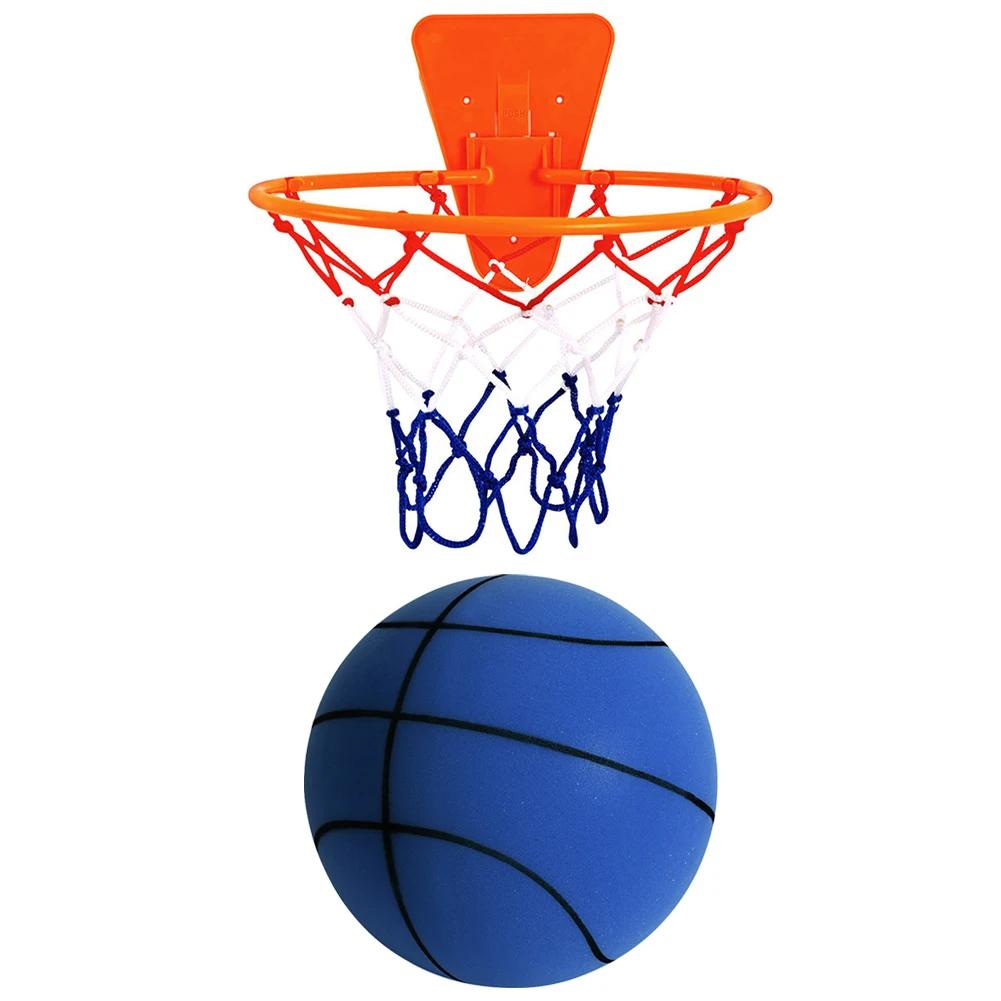 Bouncing Mute Ball Indoor Silent Basketball 24cm Foam Basketball Silent Soft Ball Air Bounce Basket Ball Size 3/5/7 Sports Toy