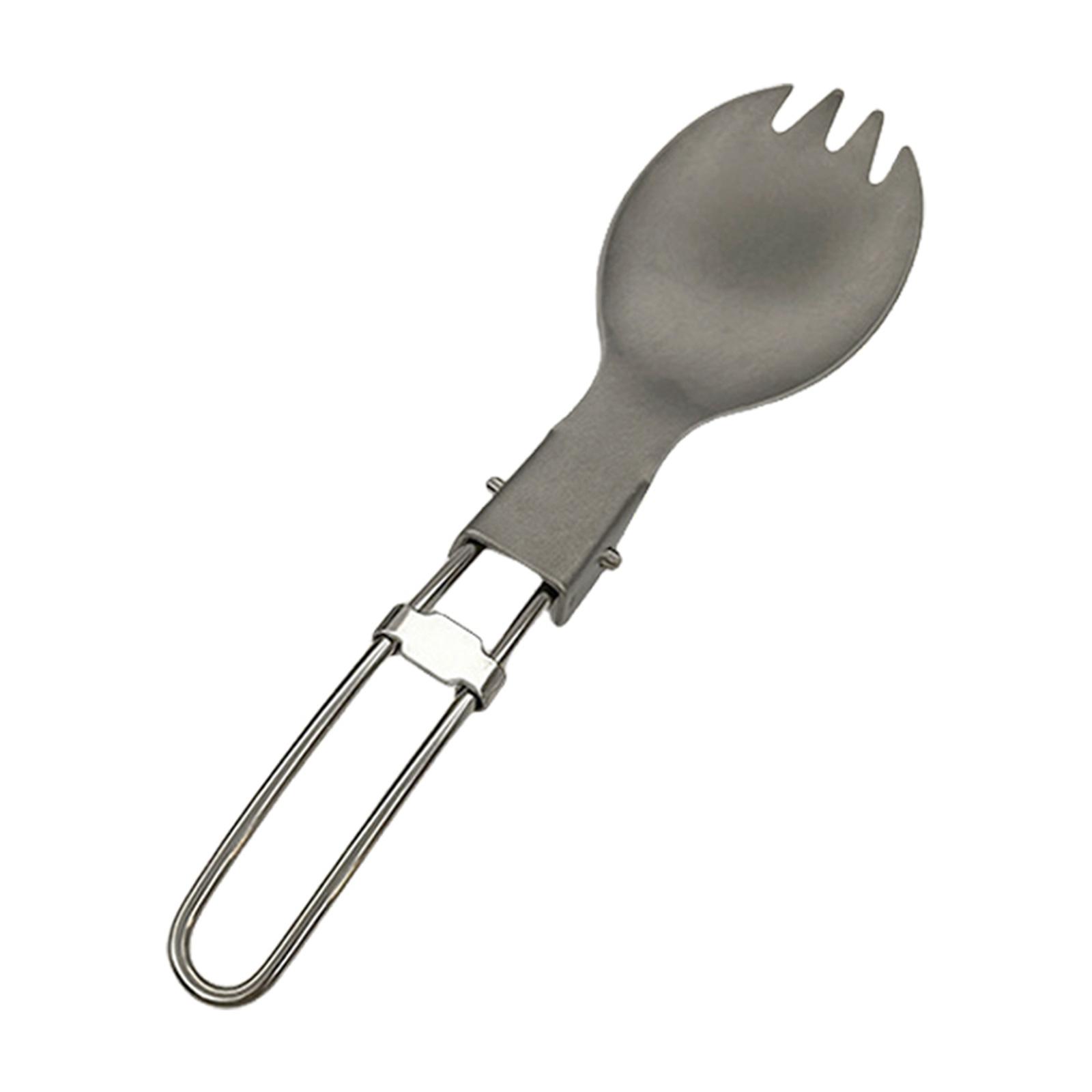 

Foldable Fork Spoon Cutter For Camping, Foldable Cutlery Camping Utensils Backpacking Folding Fork Spork Spoon Flatware