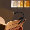 Rechargeable 3-Color Book Light Night Lamp with Clip for Reading In Bed Table Lamps with Stepless Brightness