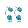Fashionable Shamballa Diamond Ball Ceramic Double Earrings
