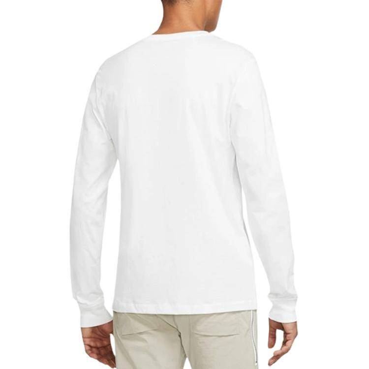 Nike T Shirts Men's White Crew Neck Moderate Straight Fit DR8075-100
