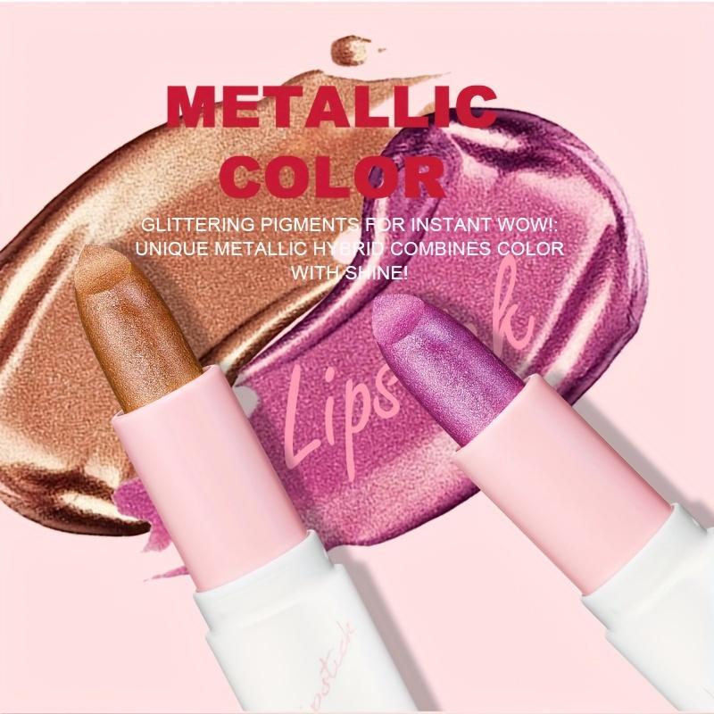 Shiny Lipstick By Gel Lipstick with Luminous Finish, Suitable for All Skin Types, Available in Berry, Brown, Pink, and Purple Hues