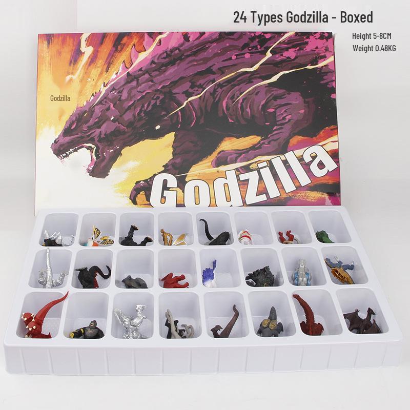 Godzilla Blind Box Figures: 24 Cute New Trend Models - Boxed Anime Collection