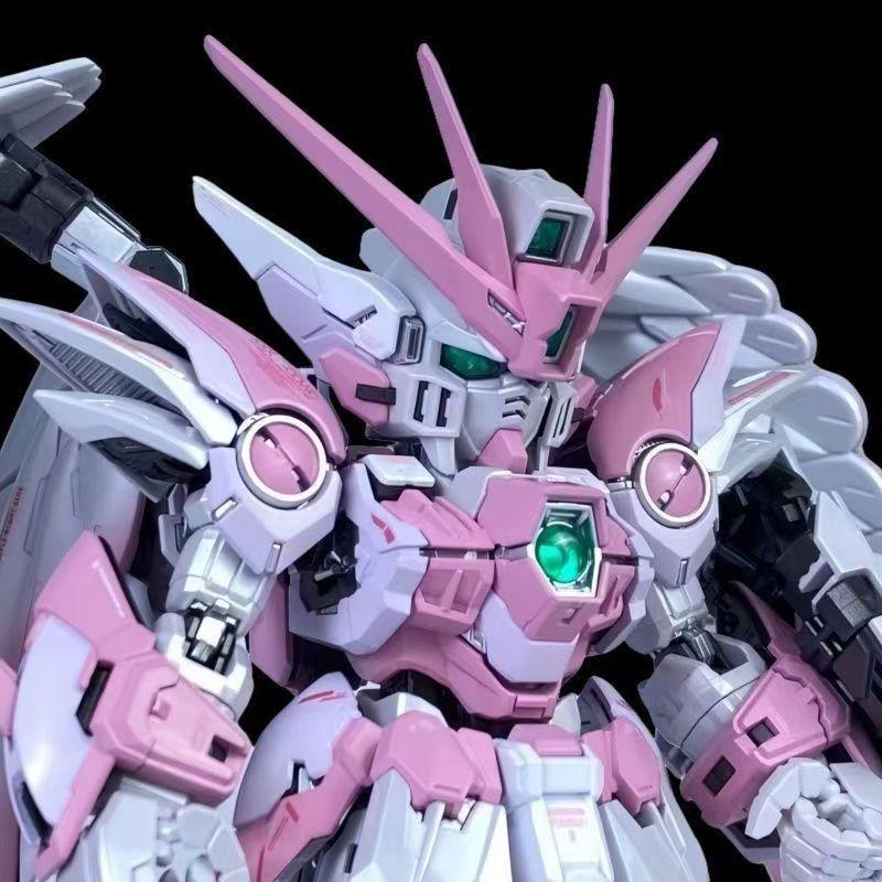 New MGSD Wing Zero Ew Snow White Cherry Blossom Pink Pre-Sprayed Version Assembly Model Kit Action Figures Plastic Playthings Gifts