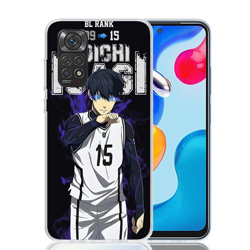 Blue Lock Isagi Yoichi Phone Case For Xiaomi Redmi Note 10 9 9S 8 8T 7 5 Mi 12T 11T 10T 9T 15 Pro 14 Ultra 12 11 Lite 11i 12X