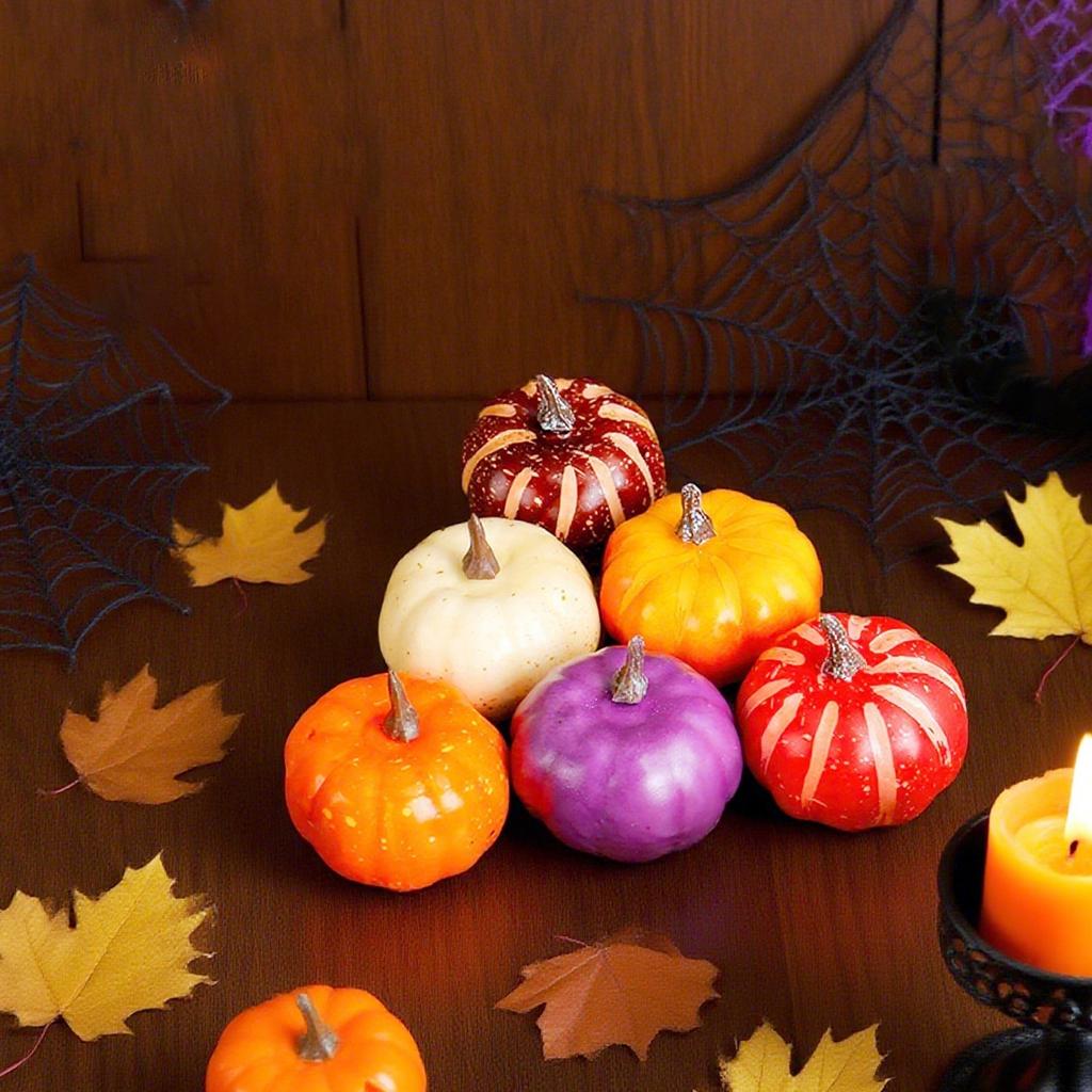 Simulation Vegetables Halloween Harvests Foam Pumpkin Restaurant Window Decorations Thanksgiving Photo Props