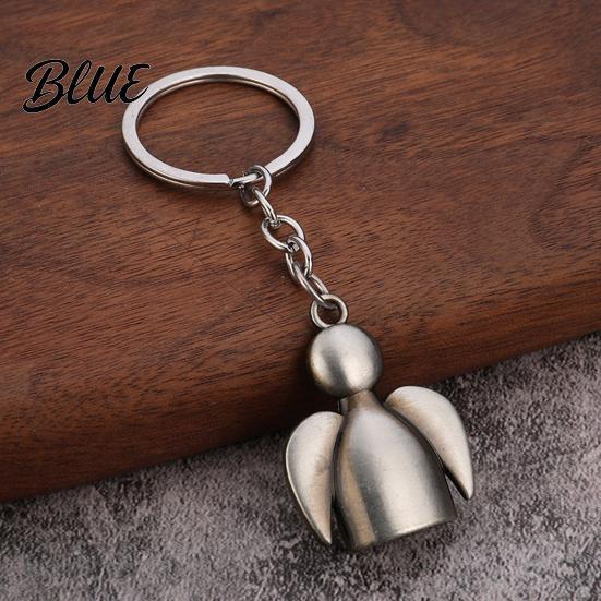 Zinc Alloy Pendant Angel Keychain for Backpacks Shape Metal Car Bag Accessory Key Ring Pendant Schoolbag Handbag Charm Decoration Accessories