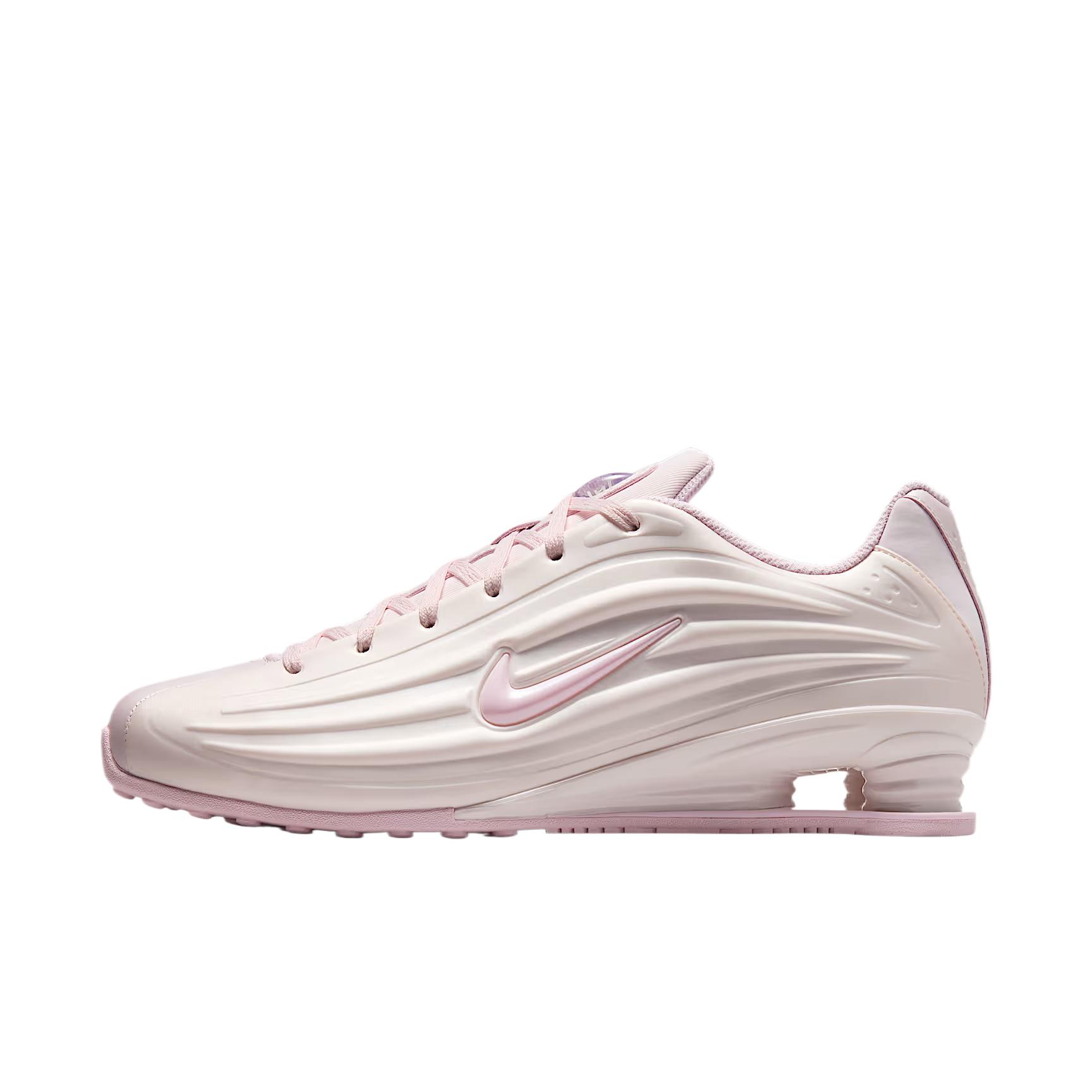 

Nike SHOX Z Running Shoes Women s Low top Pearl Powder/Metallic Silver/Foam Pink IR1222-600 38.5