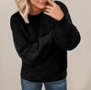 European Autumn/Winter Versatile Solid Color Cable Knit Sweater