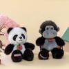 Bee Plush Animal Key Ring Polyester Monkey Key Chain Creative Cat Dog Pendant  Bag Charm