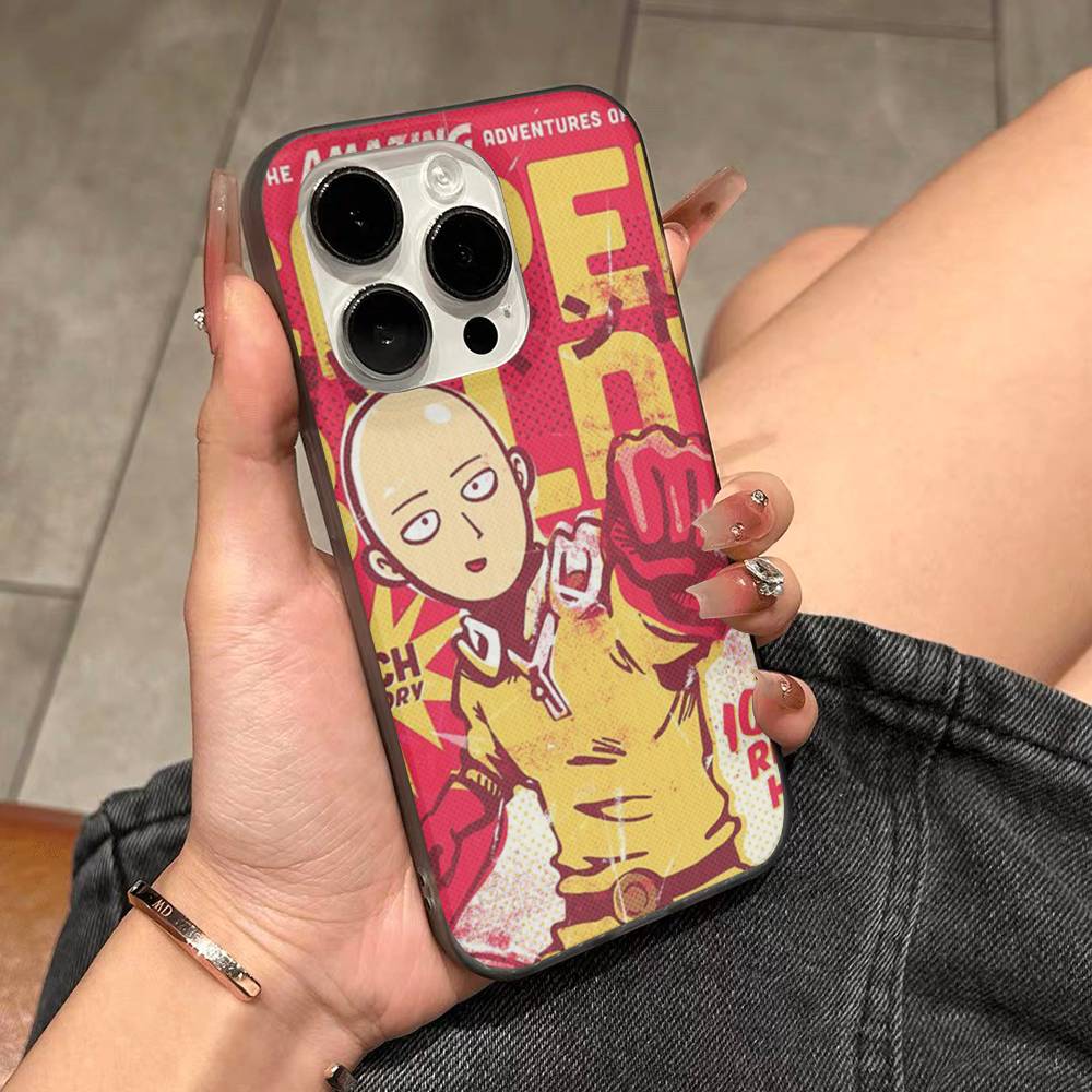 Superhero Anime One Punch Man For IPhone 17 16 15 14 Plus 13 12 11 Pro Max With Shockproof Protective Phone Cover