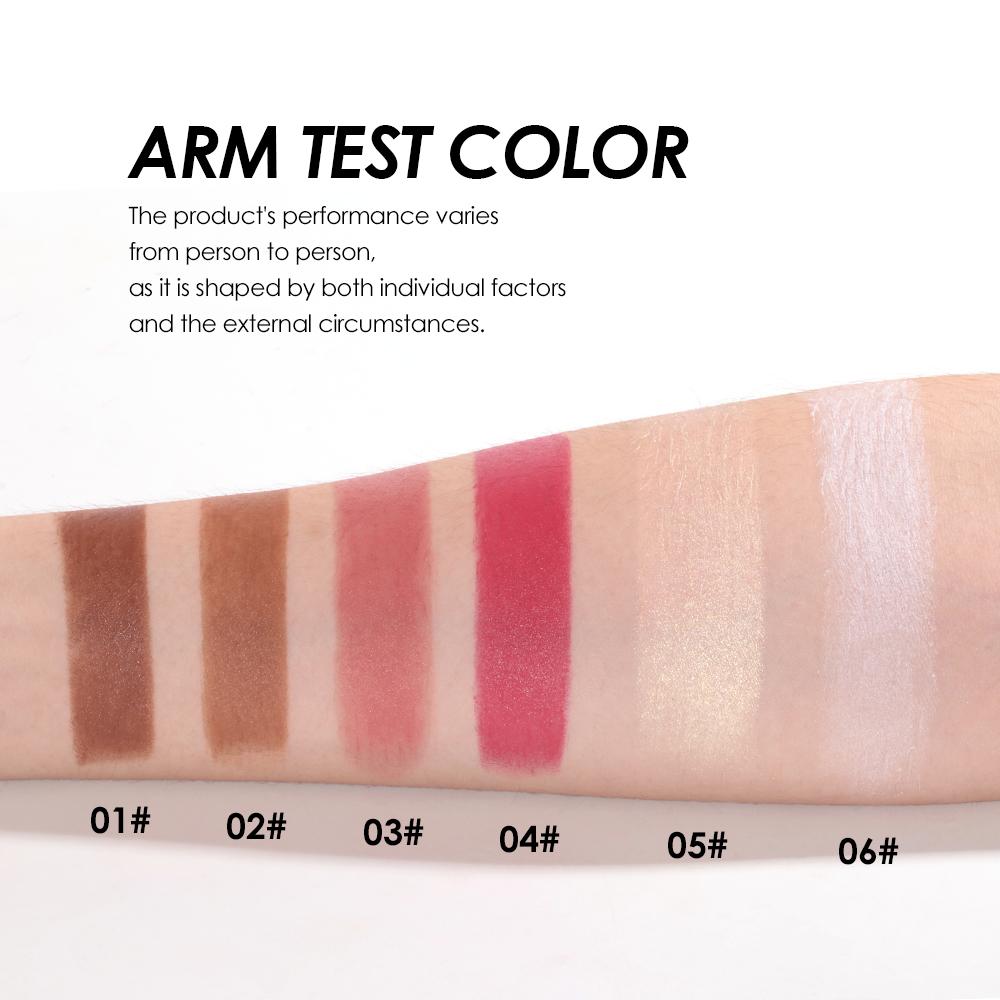Julystar Makeup Stick, Contour Highlighter Blush Stick for Face, Shimmer High Light Stick, Creamy Natural Face Shaping Contour Brightening Blush Stick