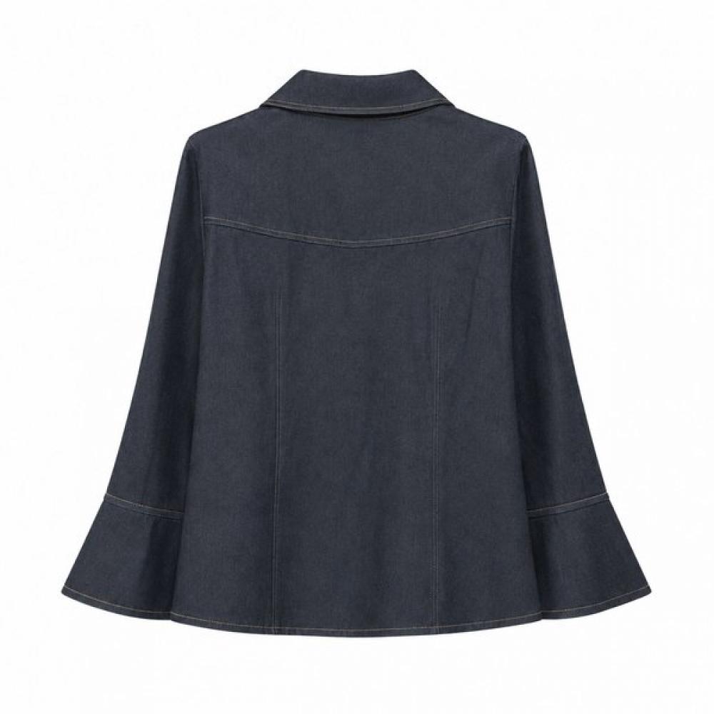Ggpx New York Collar Neck Chalan Denim Button Shirt Gq8sh046f