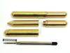 Japanese moss green cowhide leather pen tray 2023 model Solid brass screw cap bullet ballpoint pen set TRAMG-EGS2023