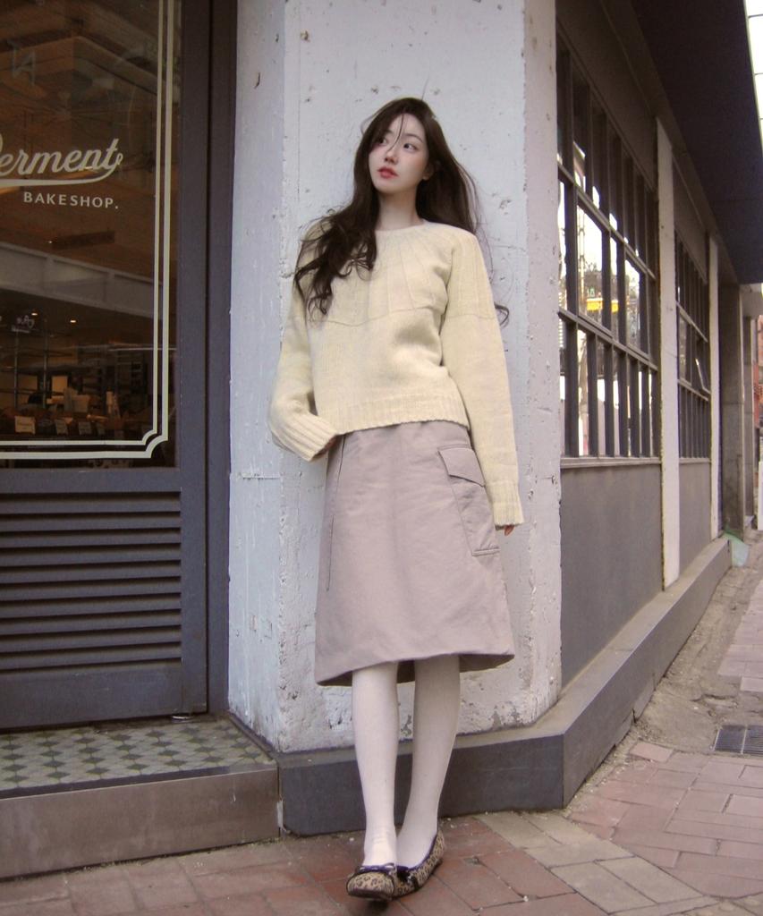 AHWE Wool Blend Pull-Over_L Beige