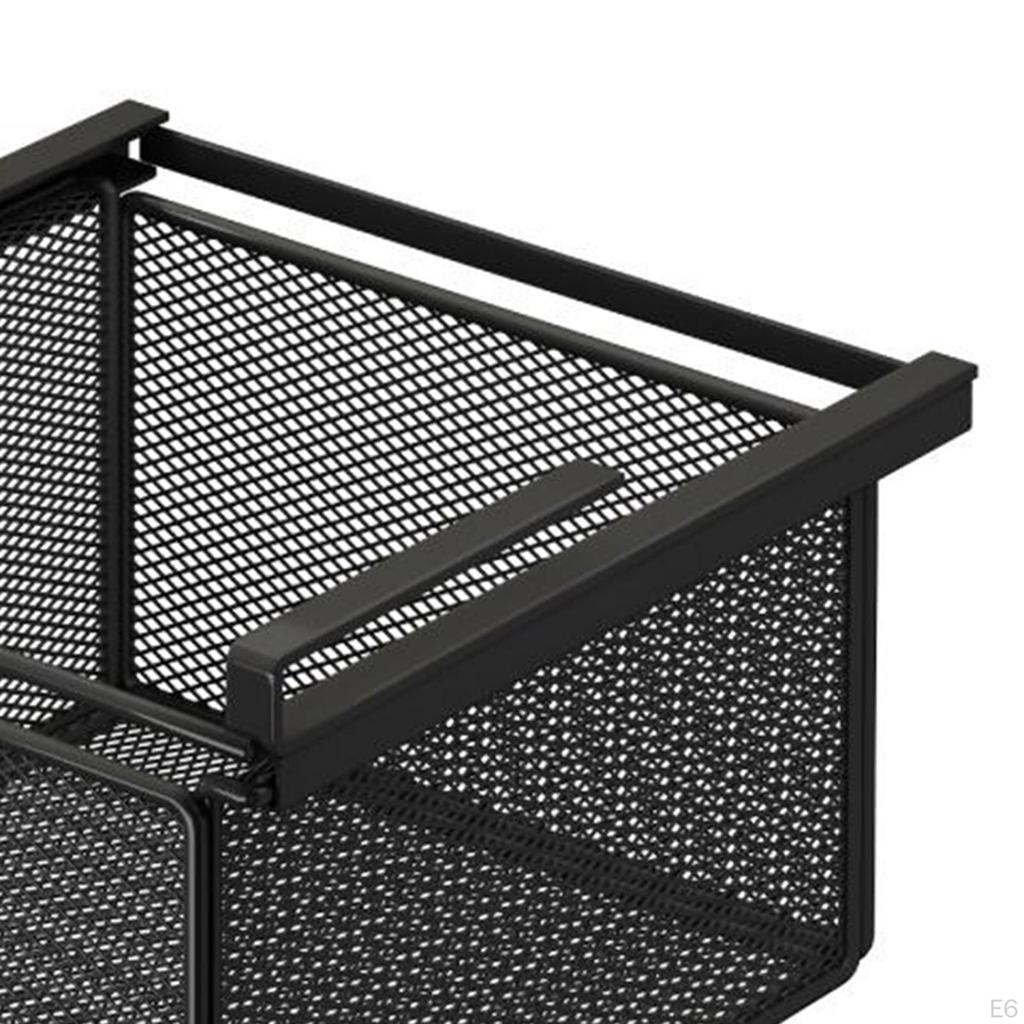 Hanging Pull-out Drawer, Space-saving Wire Mesh Storage Basket for Bedroom, Kitchen