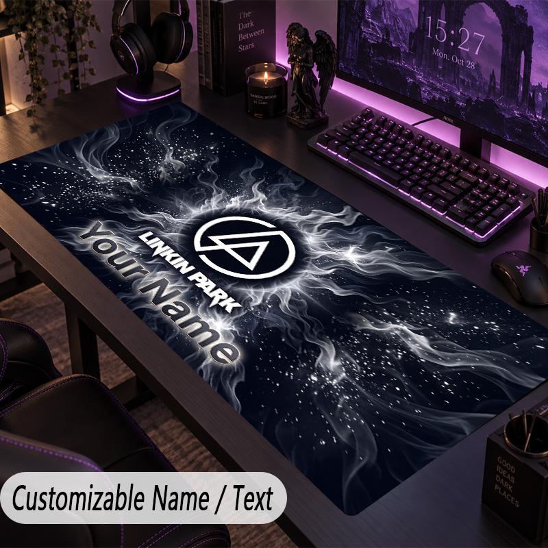 Large Mouse PadLinkin Park Custom Name Text Personalized Desk Mat Non Slip Gaming Pad