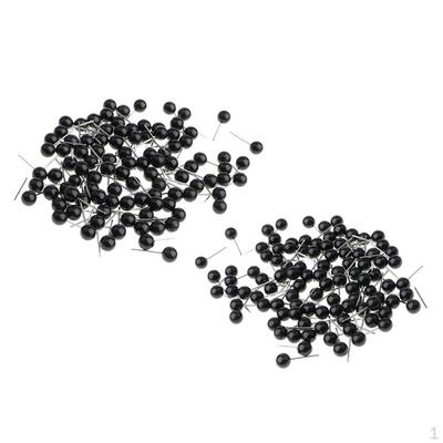 200 Pieces Black Glass Eyes Kits For Needle Felting Bear Dolls Making Crafting Toy - 5 6mm