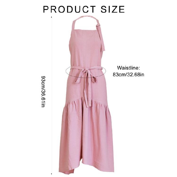Cotton Linen Apron Pinafore Dress Cooking Apron Waitress Servant Apron Women Kitchen Apron for Cooking Gardening