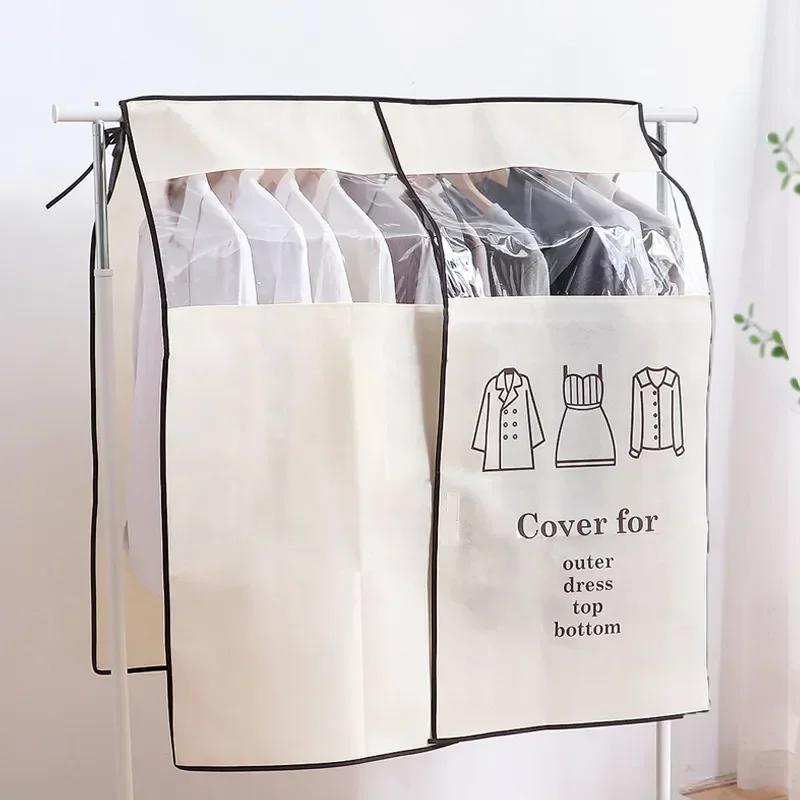 

Wardrobe Closet Clothing Storage Cover Dust Cover Hanging Bag Home Dress Suit Coat Protective Organizer Clothes Storage Case 120x120cm