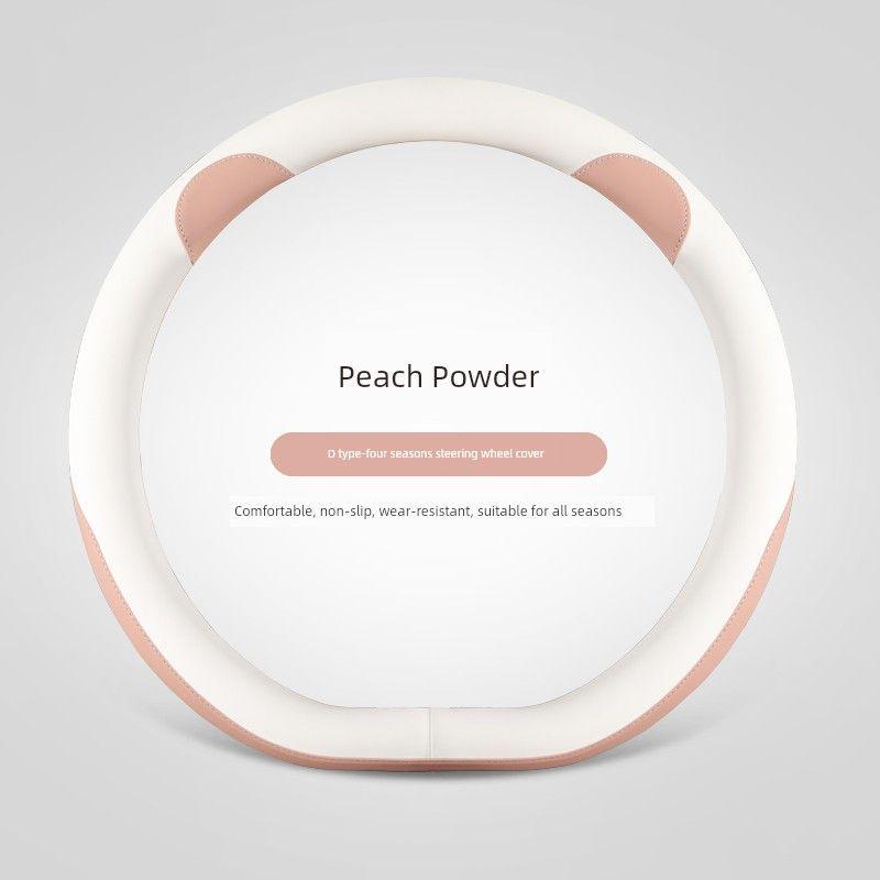

Car Steering Wheel Cover for All Seasons, Suitable for Mercedes-Benz Glc C260L A200 E300 Gla Glb Gle, Cute Design Peach Powder Type D
