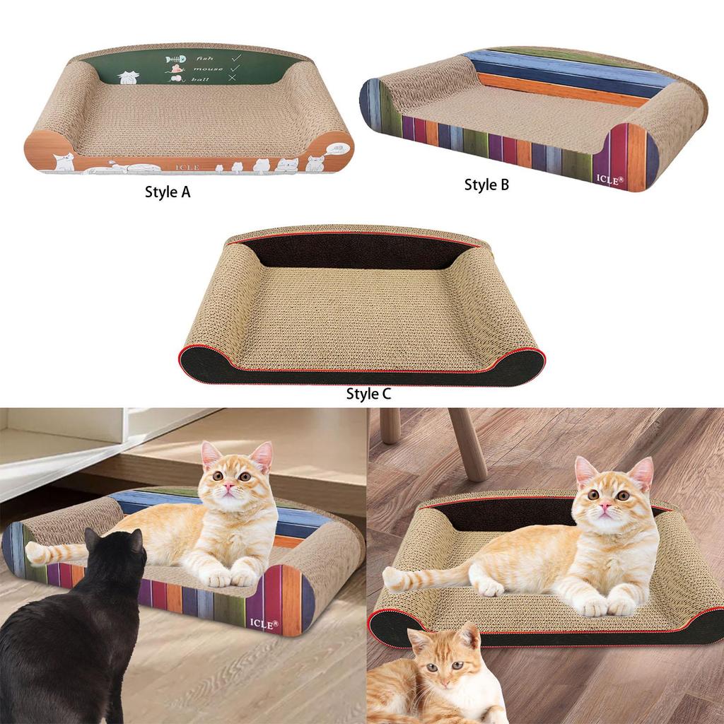 Cat Scratcher Sofa Multifunctional Sturdy Kitty Training Cat Furniture Vintage Pets Lounge Cat Scratching Pad for Indoor Cats