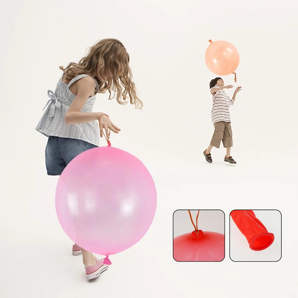 50/100Pcs Bounce Balloons with Rubber Band Colorful Punch Balloons Birthday Party Punch Balloons Party Baby Shower Kids Games