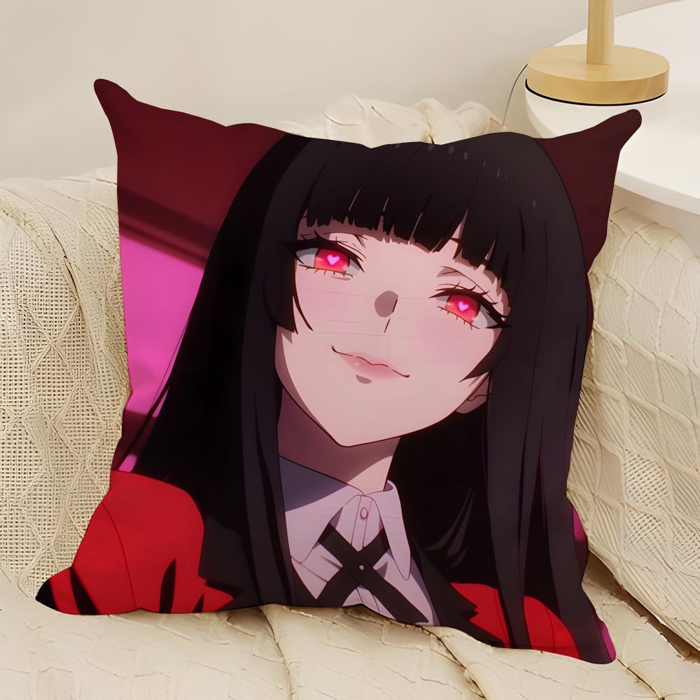 Anime Comics KKakegurui Yumeko Jabami Pillow Case Natural Linen DoubleSided Printing Sofa Home Decor Cushion Cover