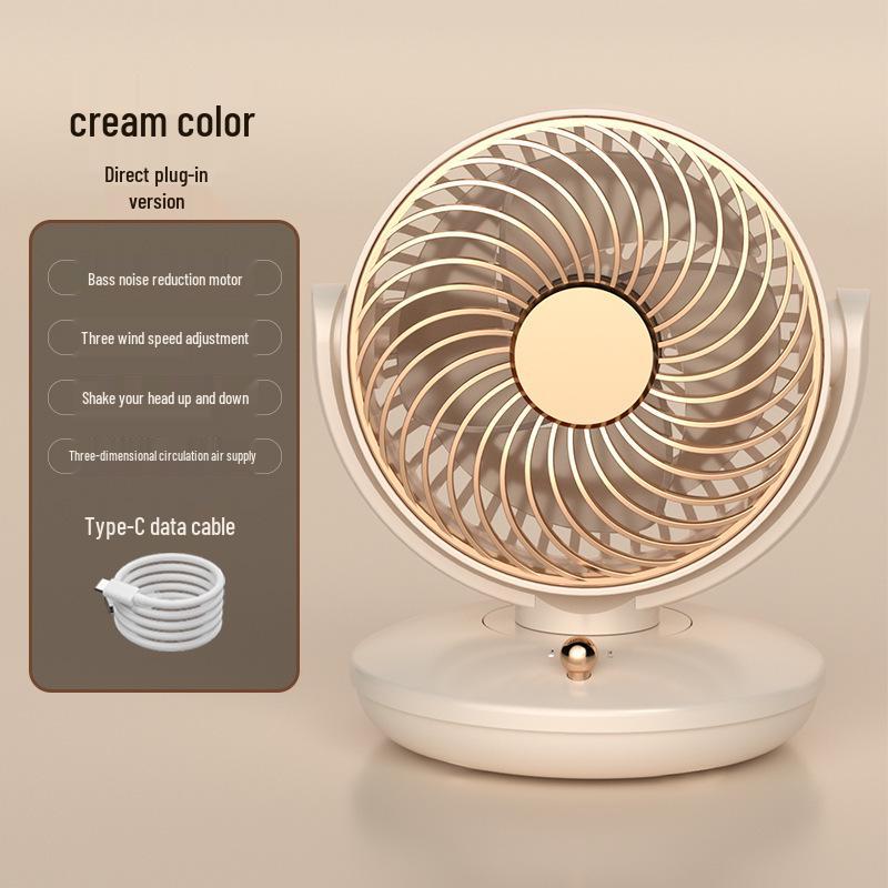 Cute Rechargeable Mini Fan with Long Battery Life - USB Desk Fan