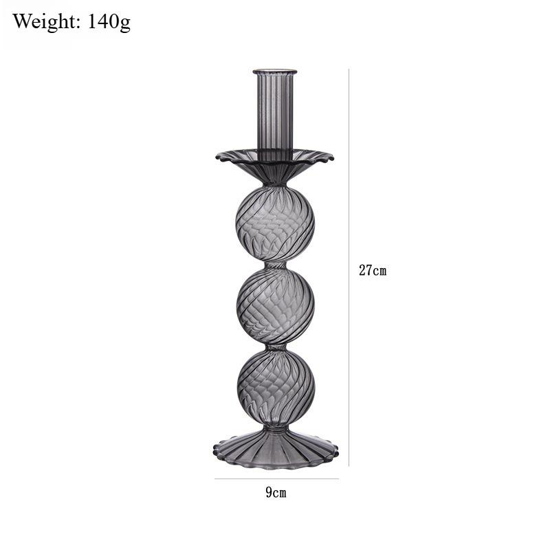 Creative European-style Glass Candlestick Home Decorations Wedding Table Centerpiece Party Decor Candlestick Housewarming Gift