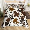 Cowhide Bedding Set Patchwork Cow Print Comforter Cover Farm Animal Duvet Cover Western Cowboy Farmhouse Polyester Quilt Cover