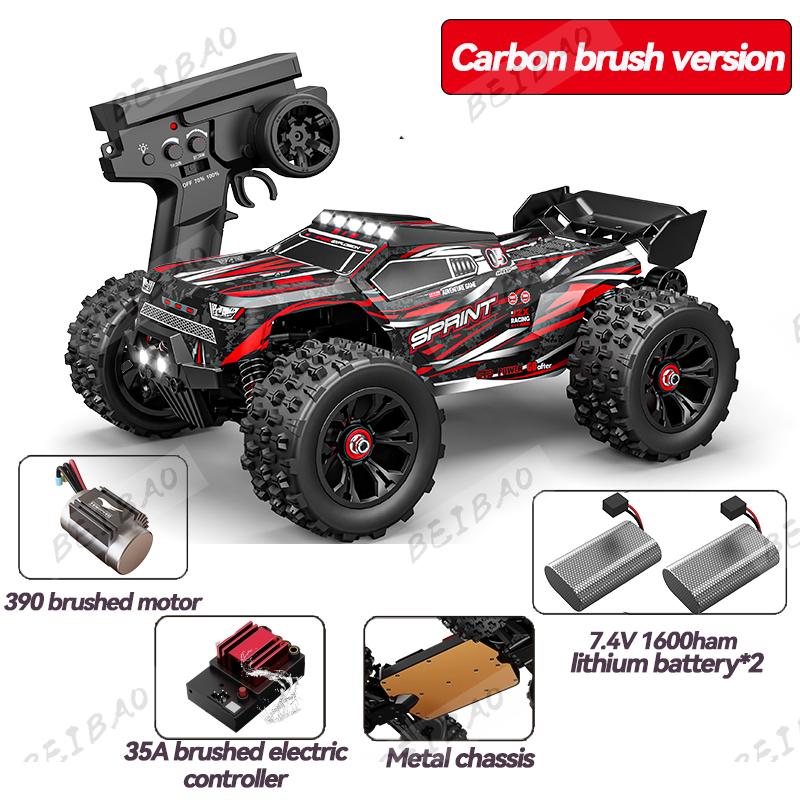 1:16 85KM/H Or 50KM/H 4WD RC Car With LED Remote Control Cars High Speed Drift Monster 4x4 Truck for Kids vs Wltoys 124017 Toys
