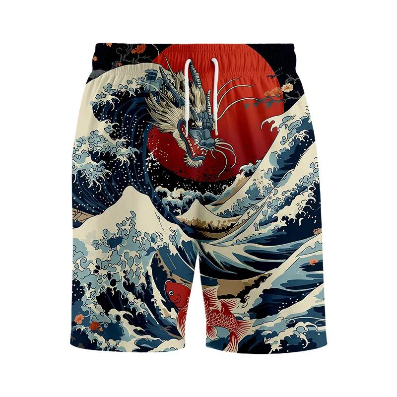 2026 Summer Fashion New Men's Limited Edition Tattoo Style Cat 3D Printed Sports Shorts Casual Street Wear Loose Shorts Large