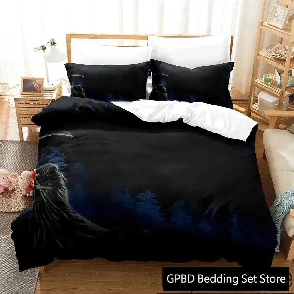 Luxury New 3D Print Dark Grim Reaper  Bedding Set Boys Girls Twin Queen King Size Duvet Cover Bed Boys Adult Home Textileextile