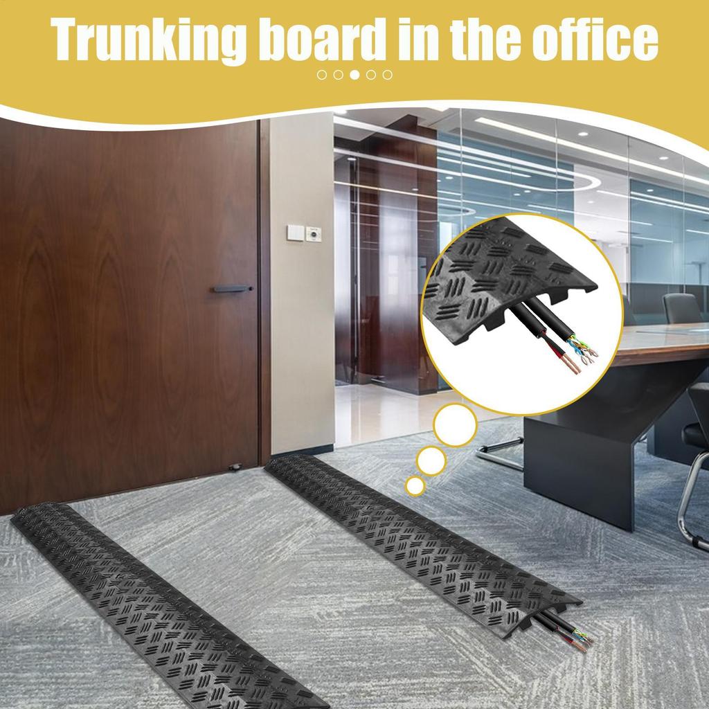 Floor Cord Cover Extension Wire Floor Ramp Outdoor Power Lines Cover for Outdoor Driveway Sidewalk Garage Garden Office Hotel