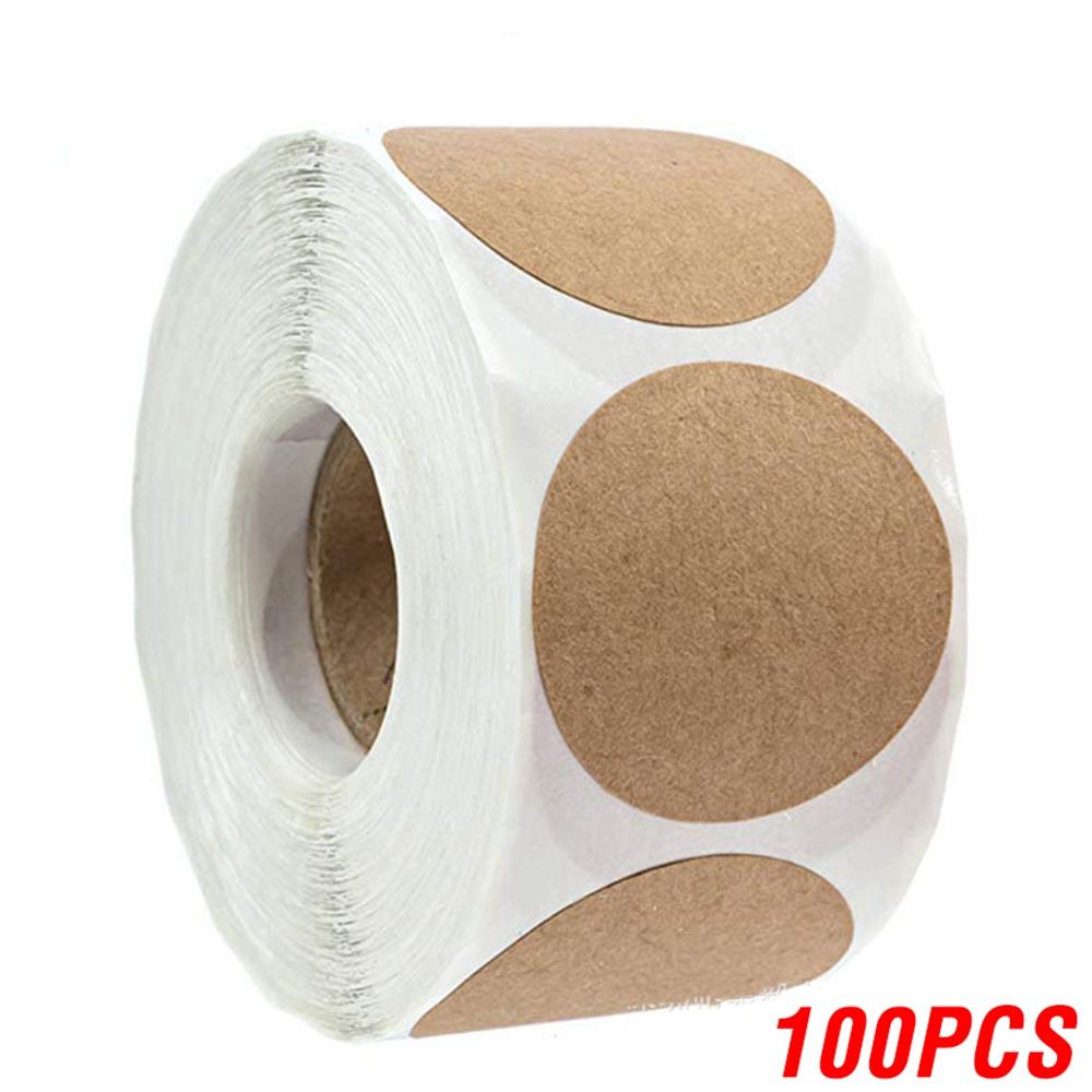 100-500Pcs Vintage Kraft Paper Stickers Scrapbook Gift Stationery Label Stickers Handmade With Love Thank You For The Stickers