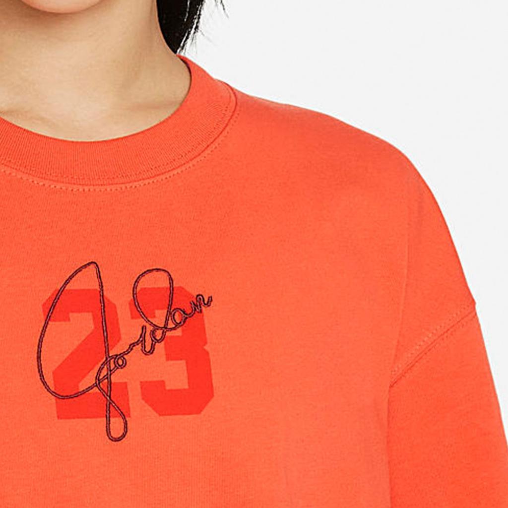 Jordan Drop Shoulder Sleeve T Shirt Women's Orange DM3245-869