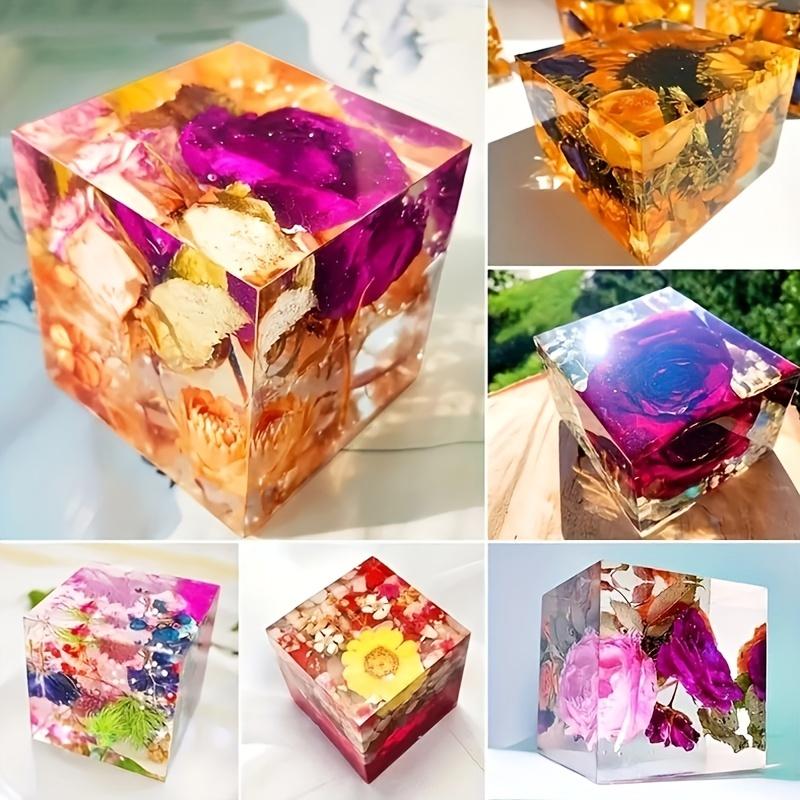 5pcs Large Deep Square Resin Mold Silicone, Epoxy Resin Pouring Mold DIY Box Resin Silicone Set Mold, Transparent Cube Silicone Mold For Resin Casting