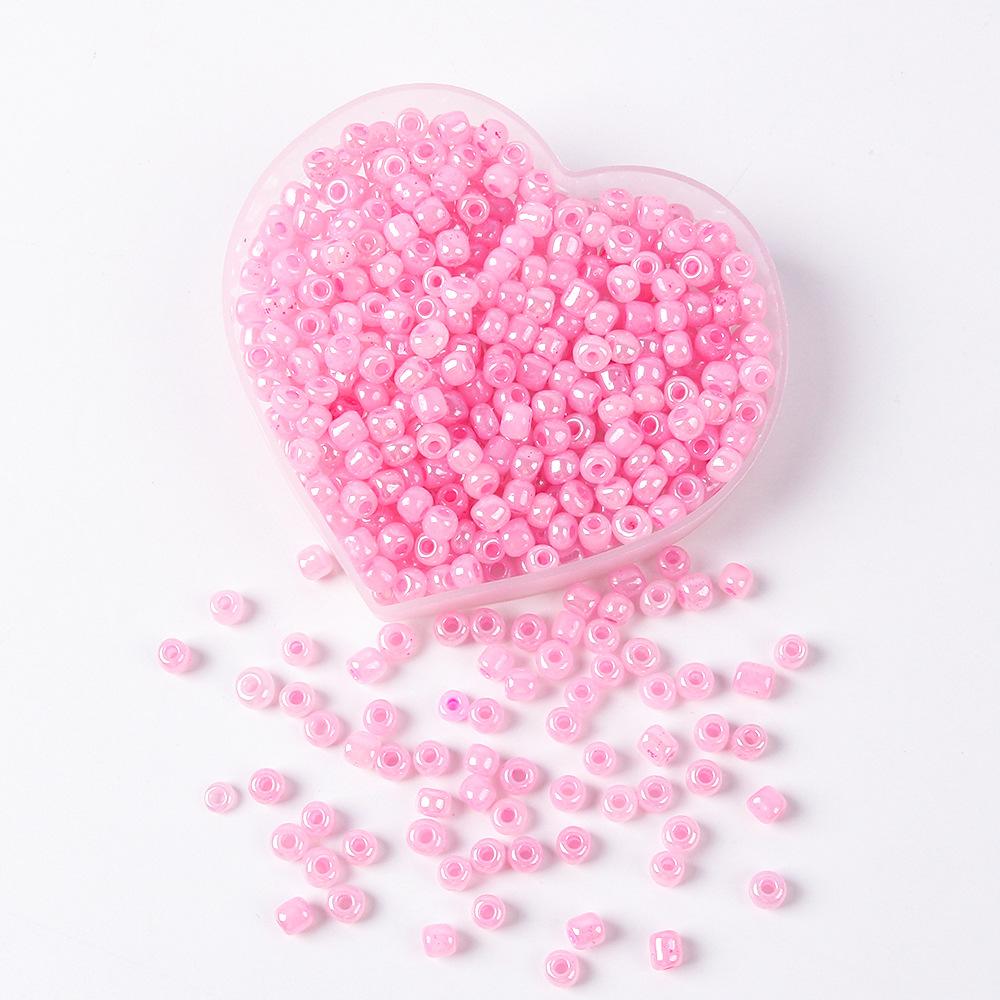 2/3/4 Mm Cream Ab Glass Rice Beads Round Beads Loose Beads Diy Bracelet Necklace Beaded Material Jewelry Accessories