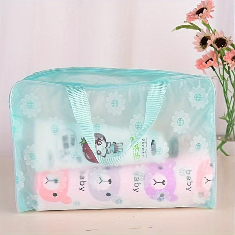 1pcs Transparent Travel Toilet Bag Waterproof PVC Toilet Bag, Waterproof Storage Cosmetic Bag with Zipper Handle Belt, Carry-on Airport Cosmetic Bag
