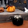 Flannel Pumpkin Decor Funny Pumpkin Ornament Pumpkin Decoration with Spider for Halloween Table Centerpiece Rustic Harvest