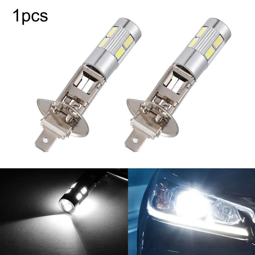 1 Pcs 12v 6000k Dc 5630 Smd 10 Led H1 Car Lamp Fog Driving Light Bulb Headlight Driving Bulb Auto Accessories