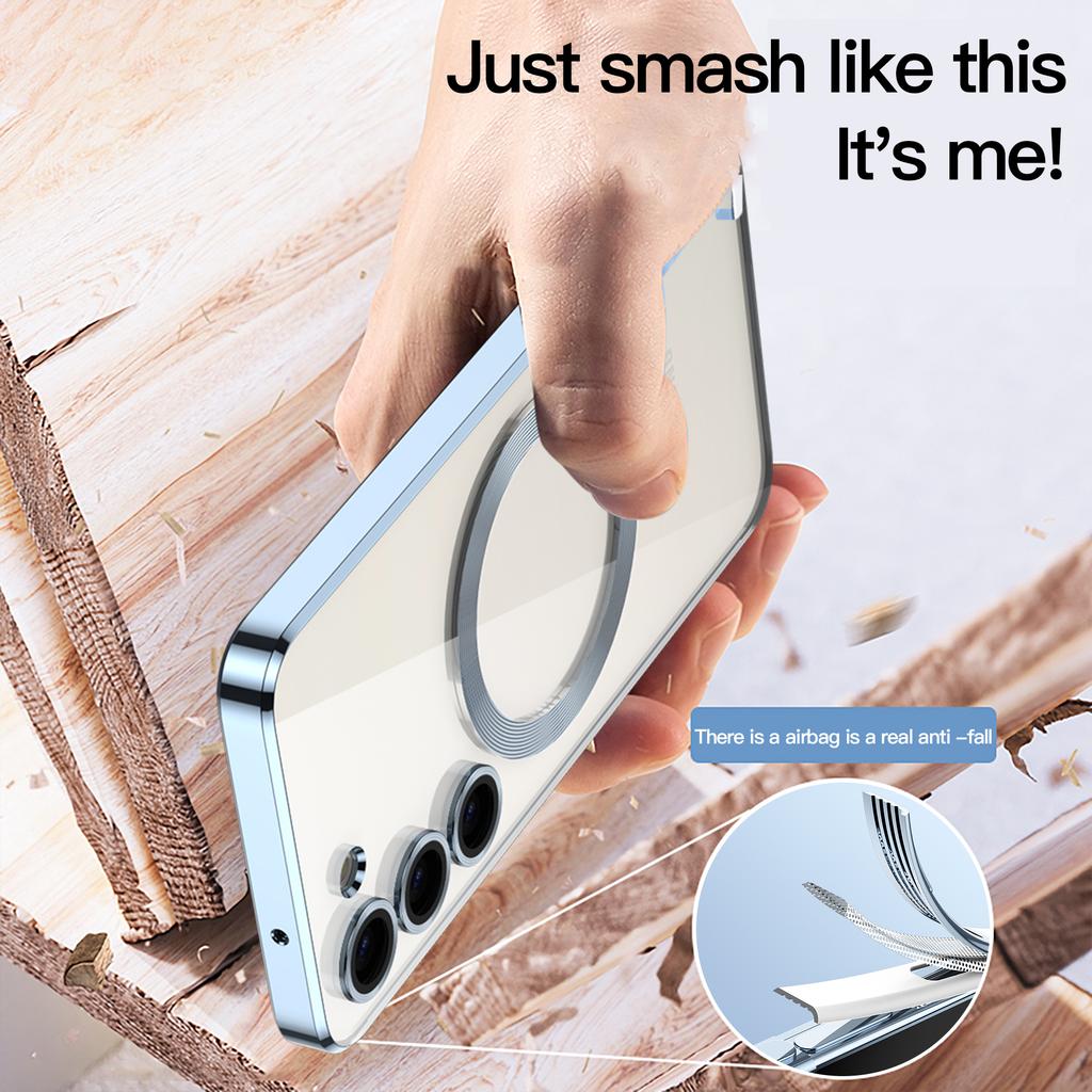 Magnetic Case For Samsung Galaxy S23 Ultra TPU Phone Back Cover Compatible with MagSafe