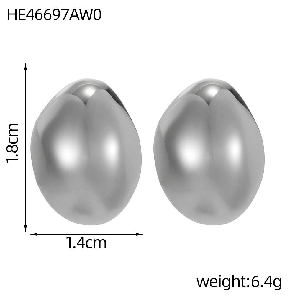 CARLIDANA Luxury Gold Plated Waterproof Heart Round Water Drop Earring Stainless Steel Irregular Spiral Texture Stud Earrings
