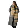 Designer 20 wool-blend Saturn striped scarf winter women's thickened imitation cashmere plaid scarf