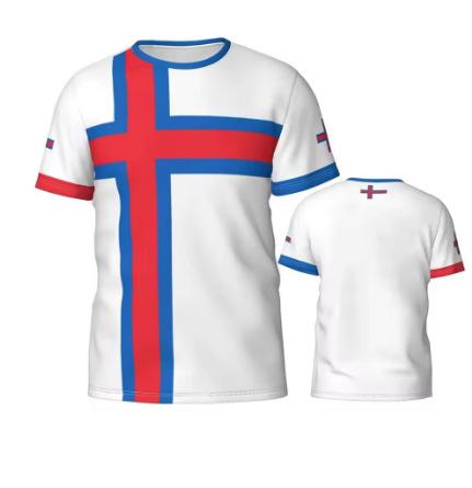 Faroe Islands Flag 3D T-Shirts, Men s and Women s T-Shirts Team Clothing Football Fan Gifts XXS