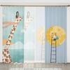 High Shading Curtain Nordic Simple Cute Cartoon Rabbit Stars Moon Children's Room Girl Bedroom Window Blackout Drape Sunshade