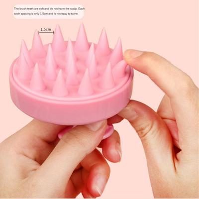 Pettine per massaggio in silicone di plastica Pulisci accuratamente il cuoio capelluto Massaggio del cuoio capelluto Facile schiuma per testa Spazzola per massaggio Shampoo Spazzola per bagno Pettine