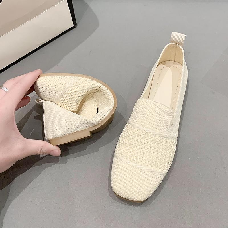 New Summer Female Mesh Square Toe Breathable Women Shoes Fashion Hollow Out Ladies Casual Flat Shoes for Women Zapatos De Mujer