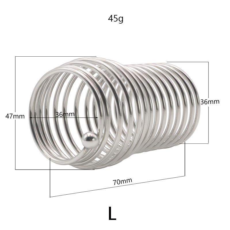 Stainless Steel Penis Dildo Ring Wave Thread Cock Rings Spring Extended Male Delay Ejaculation Sex Toys for Men